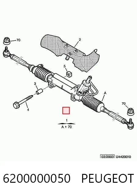 Cremallera de dirección 6200000050 Peugeot/Citroen
