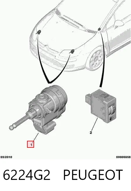 Motor regulador de faros 6224G2 Peugeot/Citroen