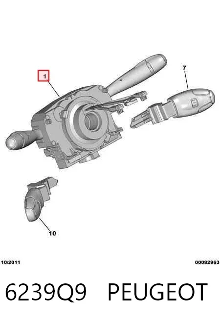 Conmutador columna dirección 6239Q9 Peugeot/Citroen