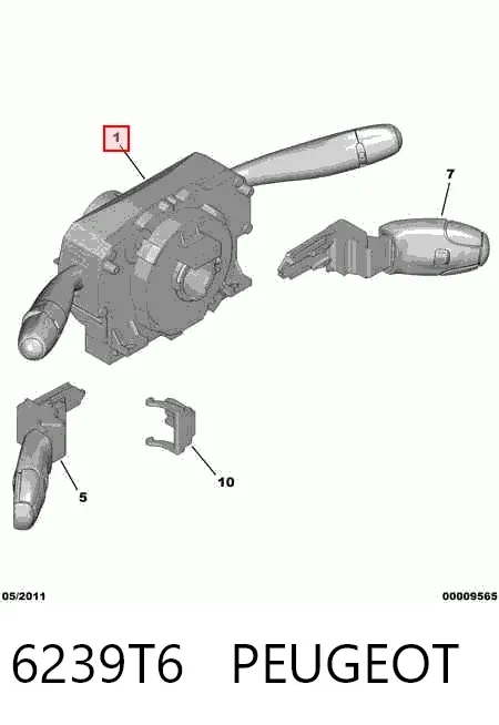 Conmutador columna dirección 6239T6 Peugeot/Citroen