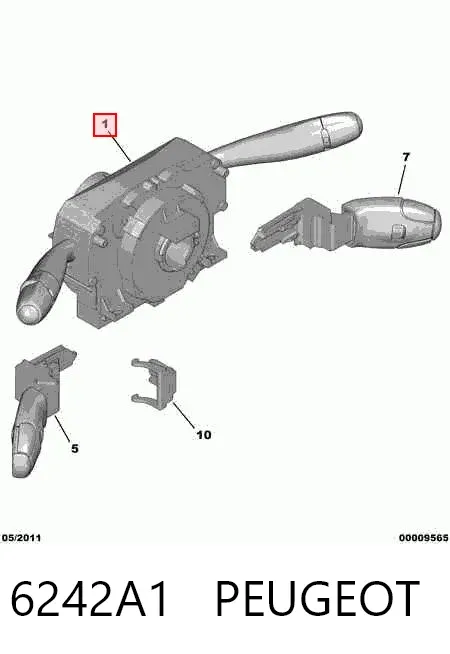 Conmutador columna dirección 6242A1 Peugeot/Citroen