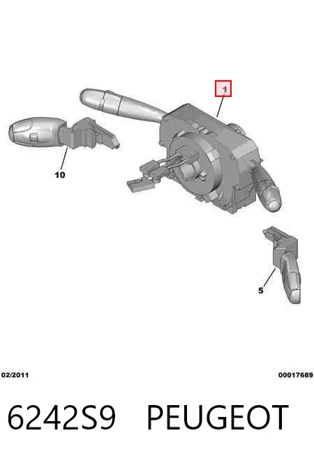 Conmutador columna dirección 6242S9 Peugeot/Citroen