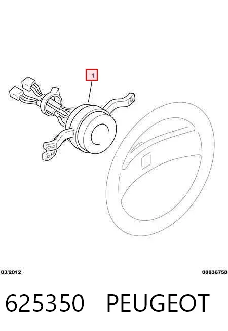 Conmutador columna dirección 625350 Peugeot/Citroen