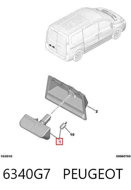 Luz matricula 6340G7 Peugeot/Citroen