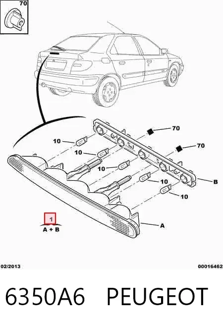 Tercera luz de freno 6350A6 Peugeot/Citroen