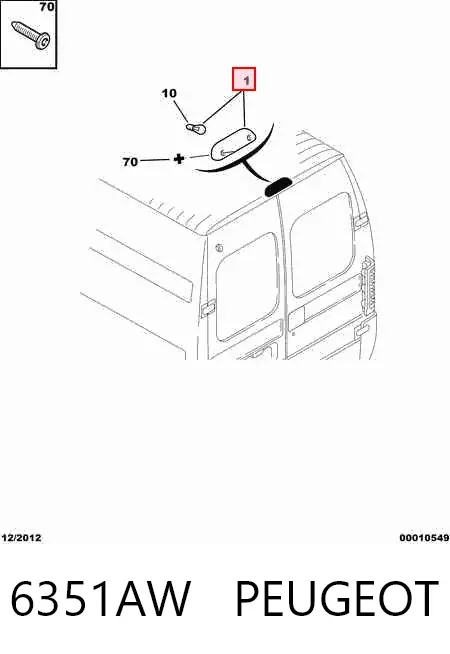 Tercera luz de freno Peugeot Boxer II
