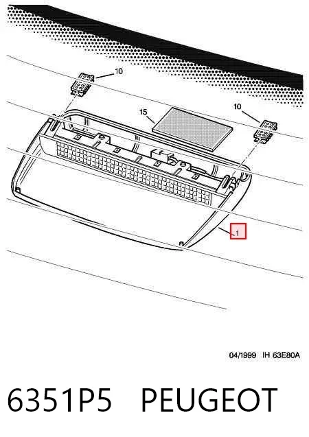 Tercera luz de freno 6351P5 Peugeot/Citroen