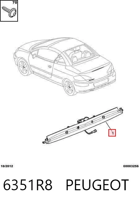 Tercera luz de freno Peugeot 307 CC