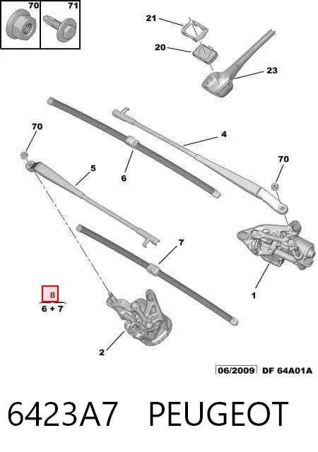 Limpiaparabrisas delanteras 6423A7 Peugeot/Citroen