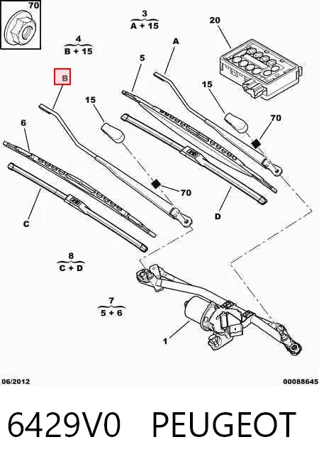 Brazo del limpiaparabrisas Citroen C3 I