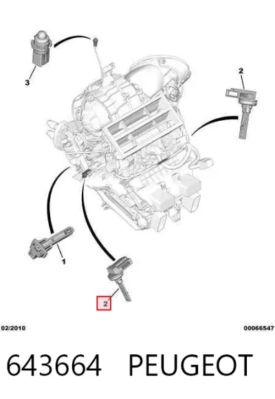 Sensor de temperatura del aire interior PEUGEOT 643664