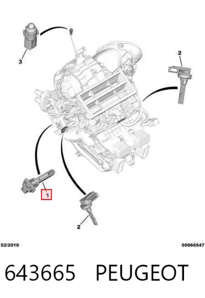 Sensor de temperatura del evaporador PEUGEOT 643665