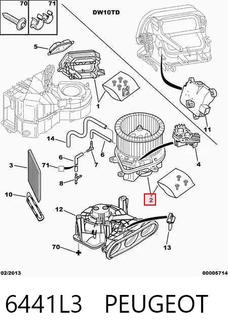 Ventilador habitáculo 6441L3 Peugeot/Citroen