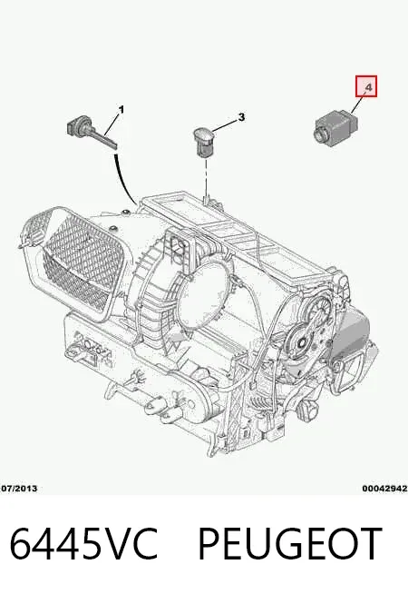Sensor de la temperatura interior 6445VC Peugeot/Citroen