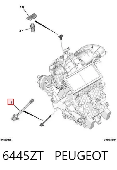 Sensor de temperatura del aire interior PEUGEOT 6445ZT
