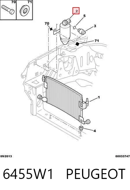 Filtro deshidratador 6455W1 Peugeot/Citroen