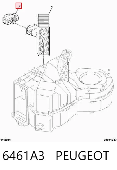 Válvula TRV del aire acondicionado 6461A3 Peugeot/Citroen