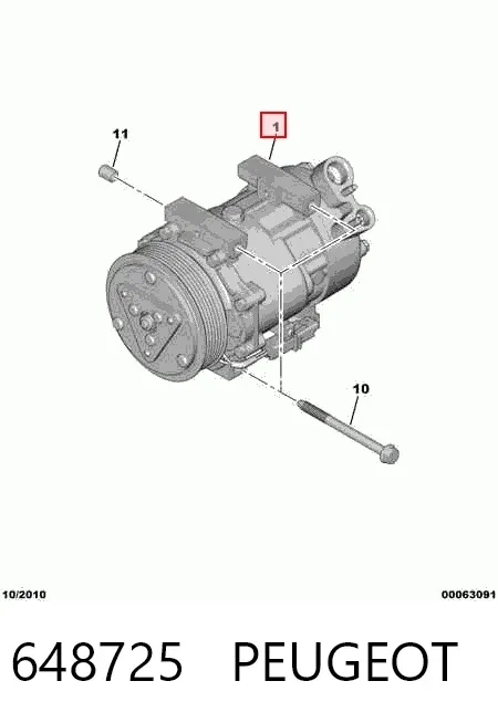 Compresor de aire acondicionado 648725 Peugeot/Citroen