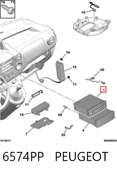 Radio 6574PP Peugeot/Citroen