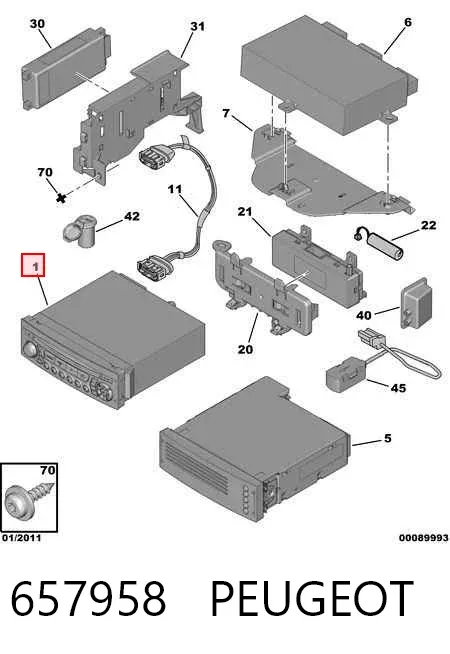 Radio 657958 Peugeot/Citroen