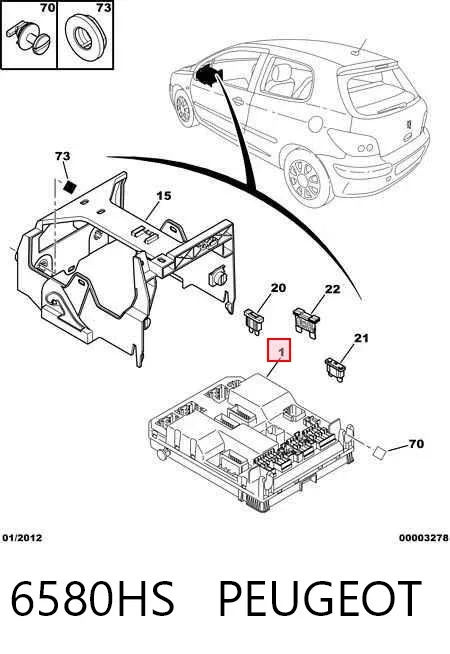 Módulo de confort Peugeot 307 3A, 3C
