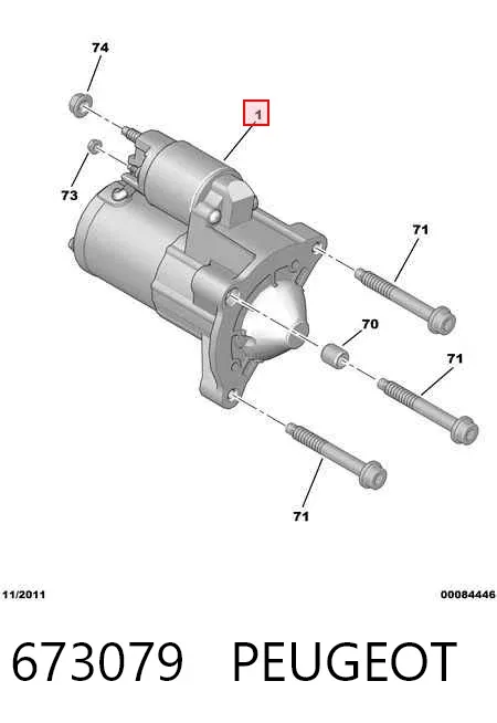 Motor de arranque 673079 Peugeot/Citroen
