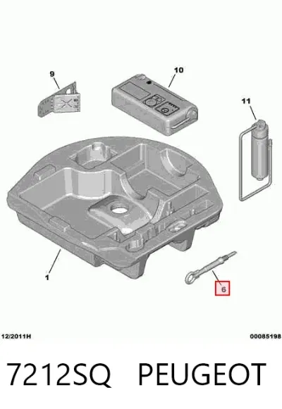 Gancho De Remolque PEUGEOT 7212SQ