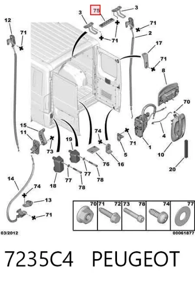 Tope de puerta PEUGEOT 7235C4