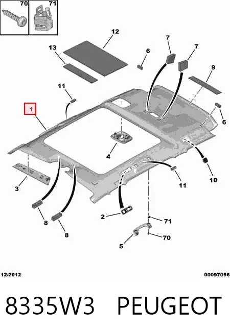 Techo interior Citroen C4 GRAND PICASSO I