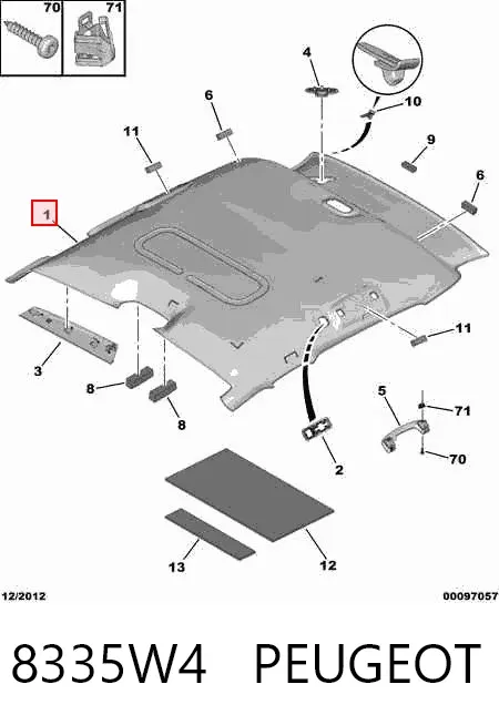 Techo interior Citroen C4 PICASSO I