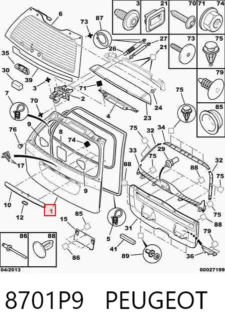 Puerta trasera Citroen C5 I