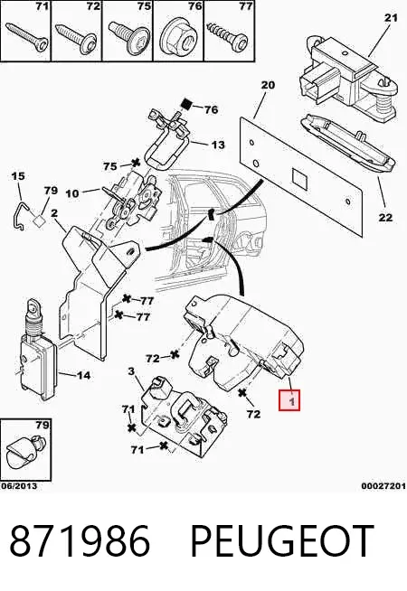 Cerradura de maletero Citroen C5 II