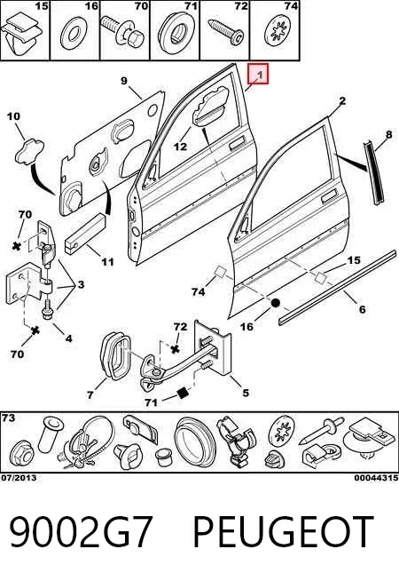 Puerta delantera izquierda Peugeot 406 8B