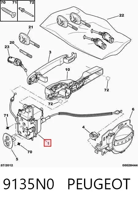 Cerradura 9135N0 Peugeot/Citroen