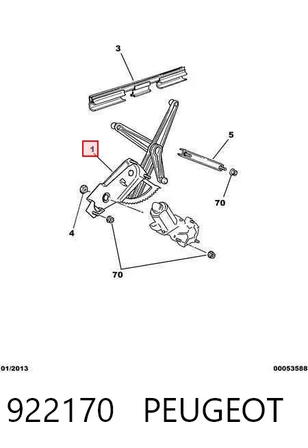 Mecanismo de elevalunas delantero izquierdo 922170 Peugeot/Citroen