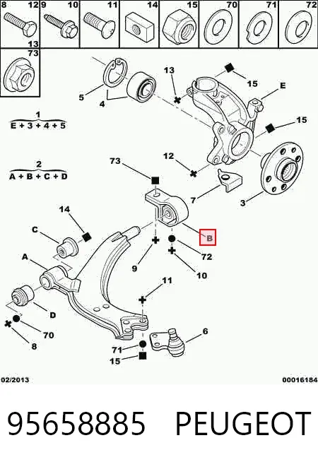 Brazo inferior izquierdo de la suspensión delantera 95658885 Peugeot/Citroen