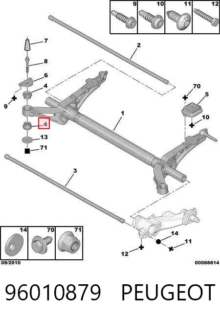 Silentblock trasero 96010879 Peugeot/Citroen