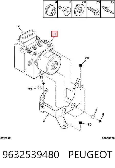 Módulo ABS 9632539480 Peugeot/Citroen