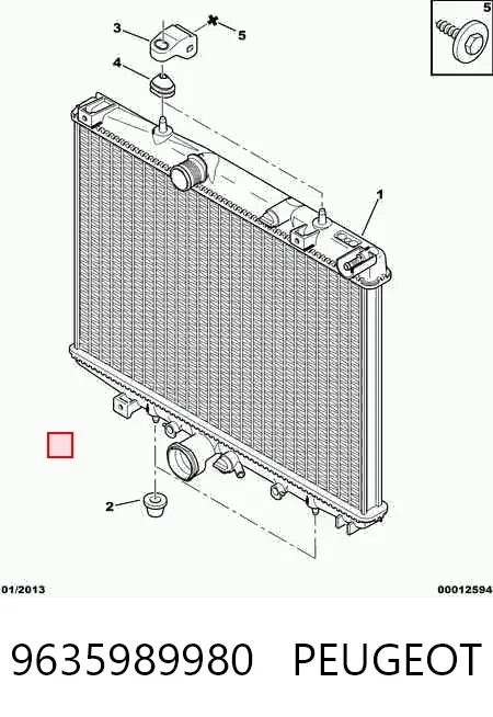 Radiador 9635989980 Peugeot/Citroen