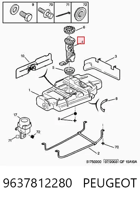 Bomba de gasolina 9637812280 Peugeot/Citroen