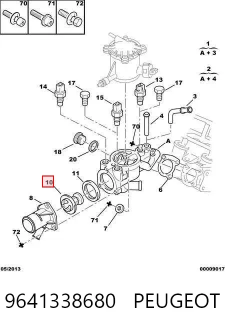 Termostato 9641338680 Peugeot/Citroen