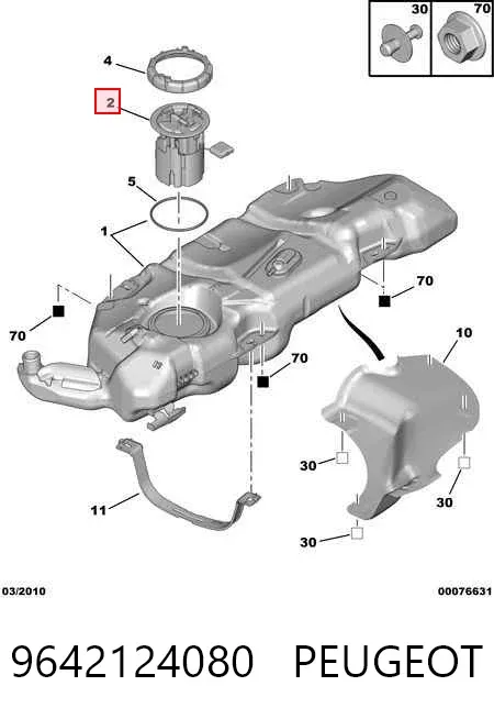 Bomba de gasolina 9642124080 Peugeot/Citroen