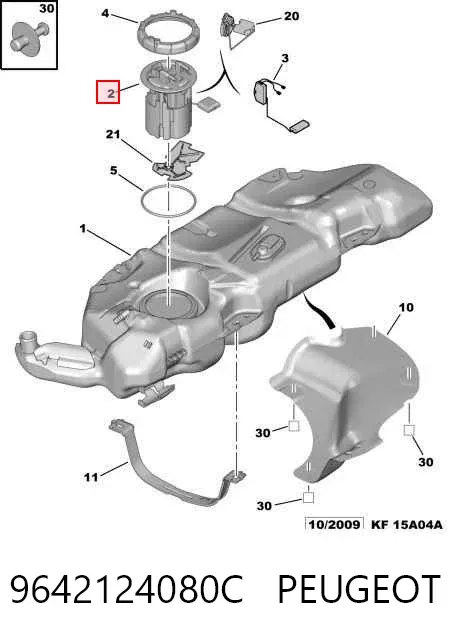 Bomba de gasolina 9642124080C Peugeot/Citroen