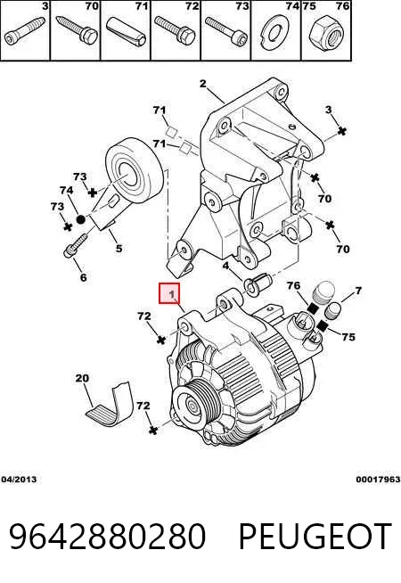 Alternador 9642880280 Peugeot/Citroen