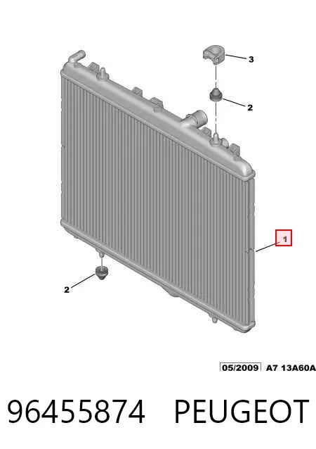 Radiador 96455874 Peugeot/Citroen