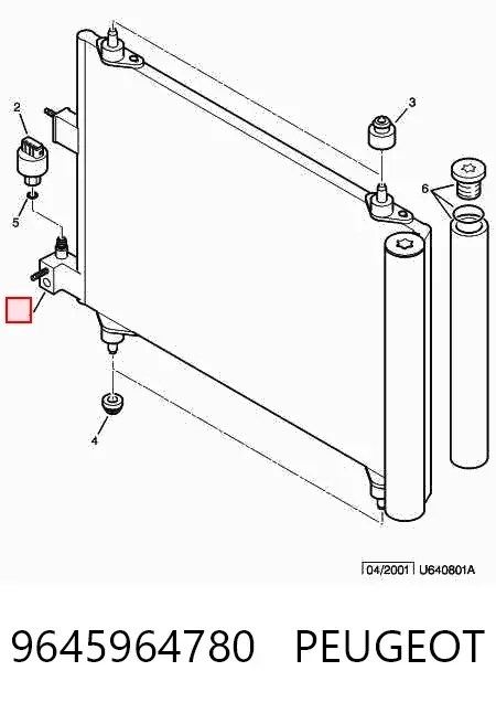 Condensador aire acondicionado 9645964780 Peugeot/Citroen