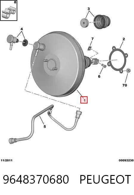 Servofreno 9648370680 Peugeot/Citroen