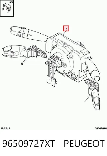 Conmutador columna dirección 96509727XT Peugeot/Citroen