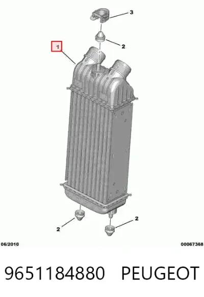 Intercooler PEUGEOT 9651184880