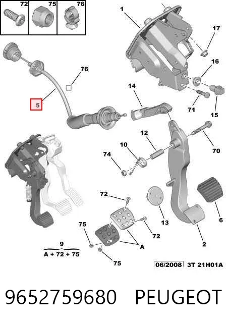 Cable de embrague 9652759680 Peugeot/Citroen